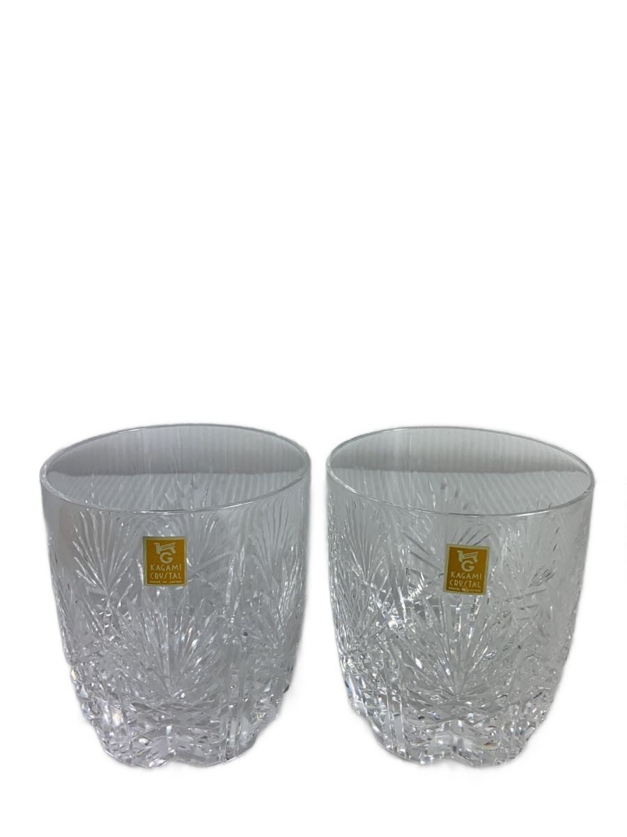 【中古】KAGAMI CRYSTAL◆グラス/2点セット/特選切子【キッチン用品】
