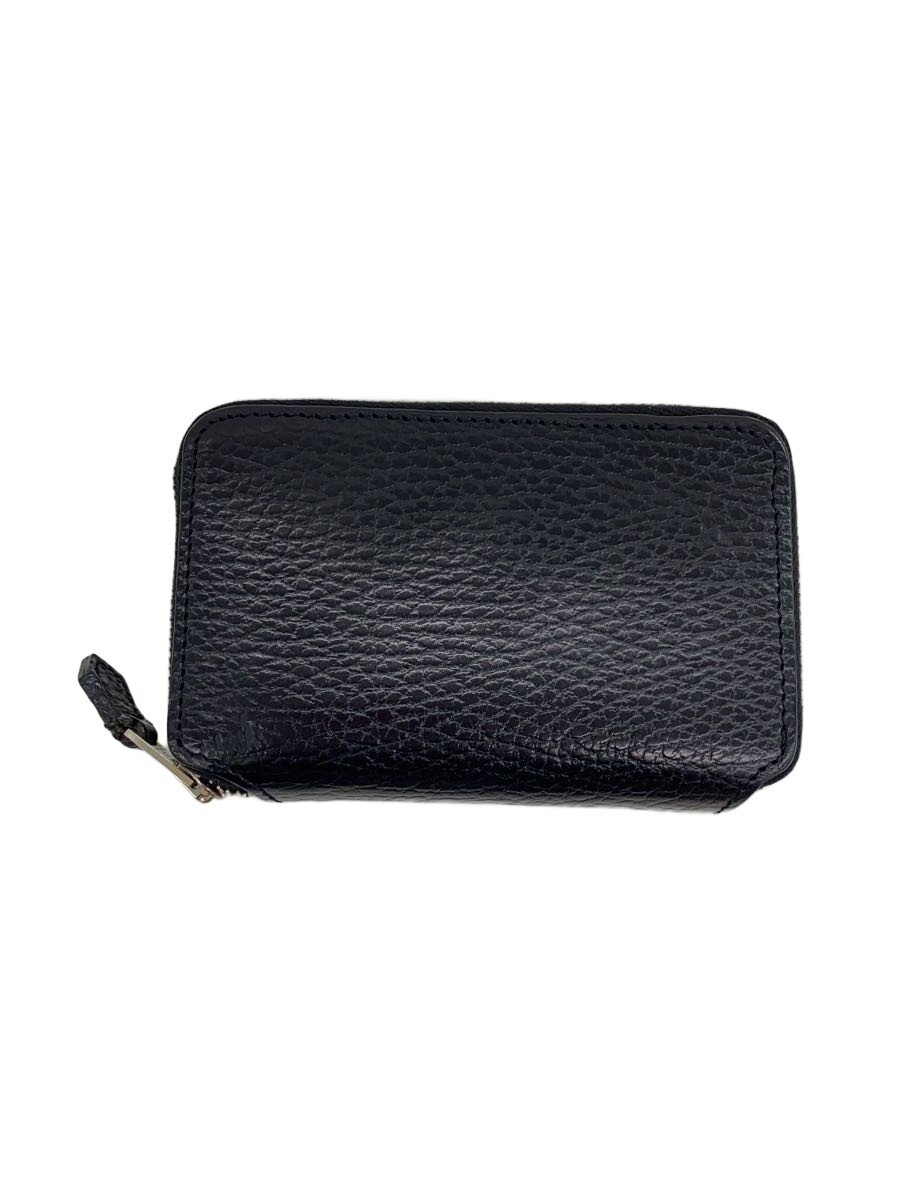 【中古】foot the coacher◆short zip wallet/紙入れ/なめし革/BLK/メンズ//【服飾雑貨他】