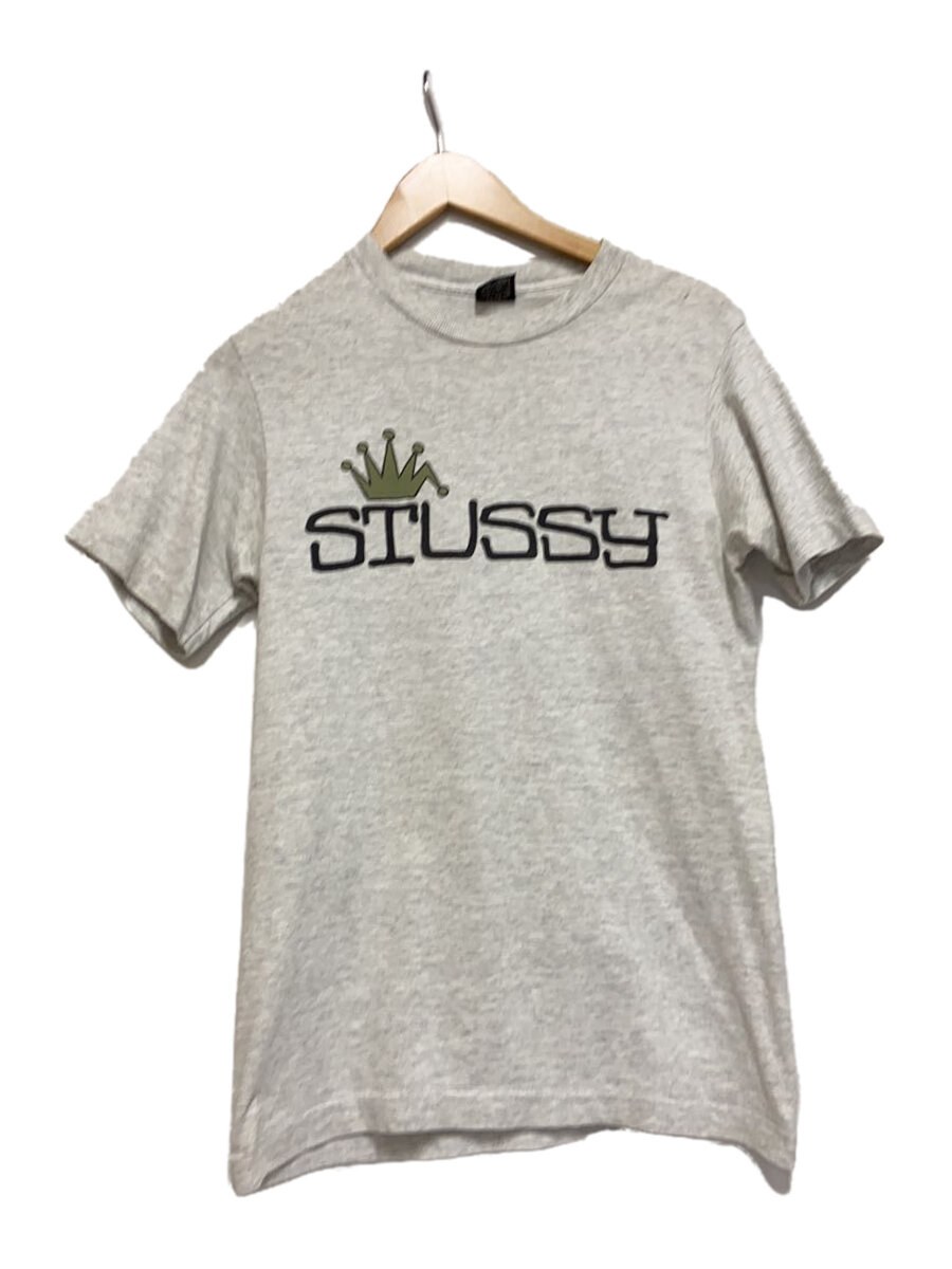 【中古】STUSSY◆80s～90s/OLD/ティーシャツ/S/綿織物/GRY//【メンズウェア】