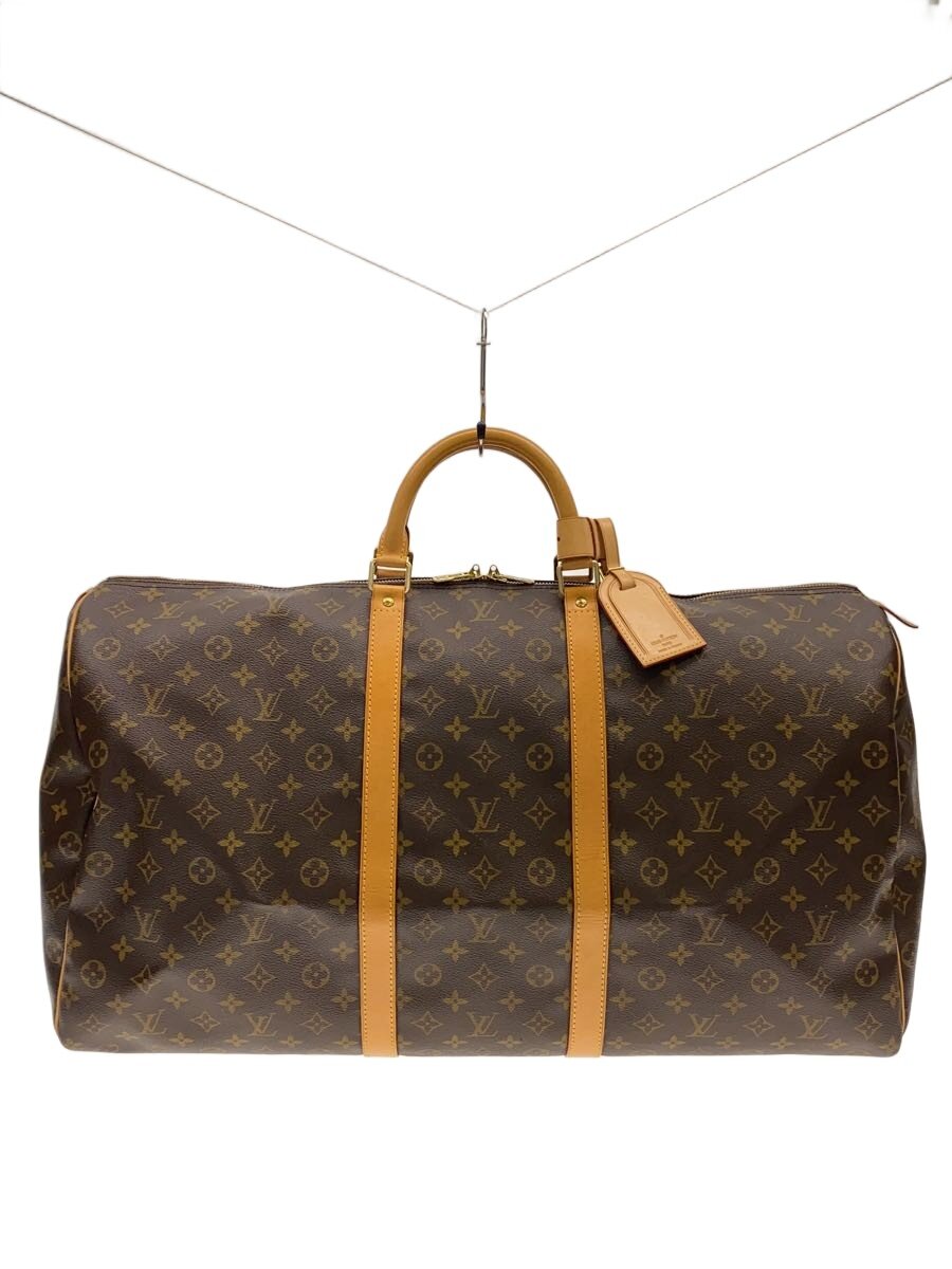 【中古】LOUIS VUITTON◆キーポル60_モノグラム・帆布/PVC/BRW【御徒面子】