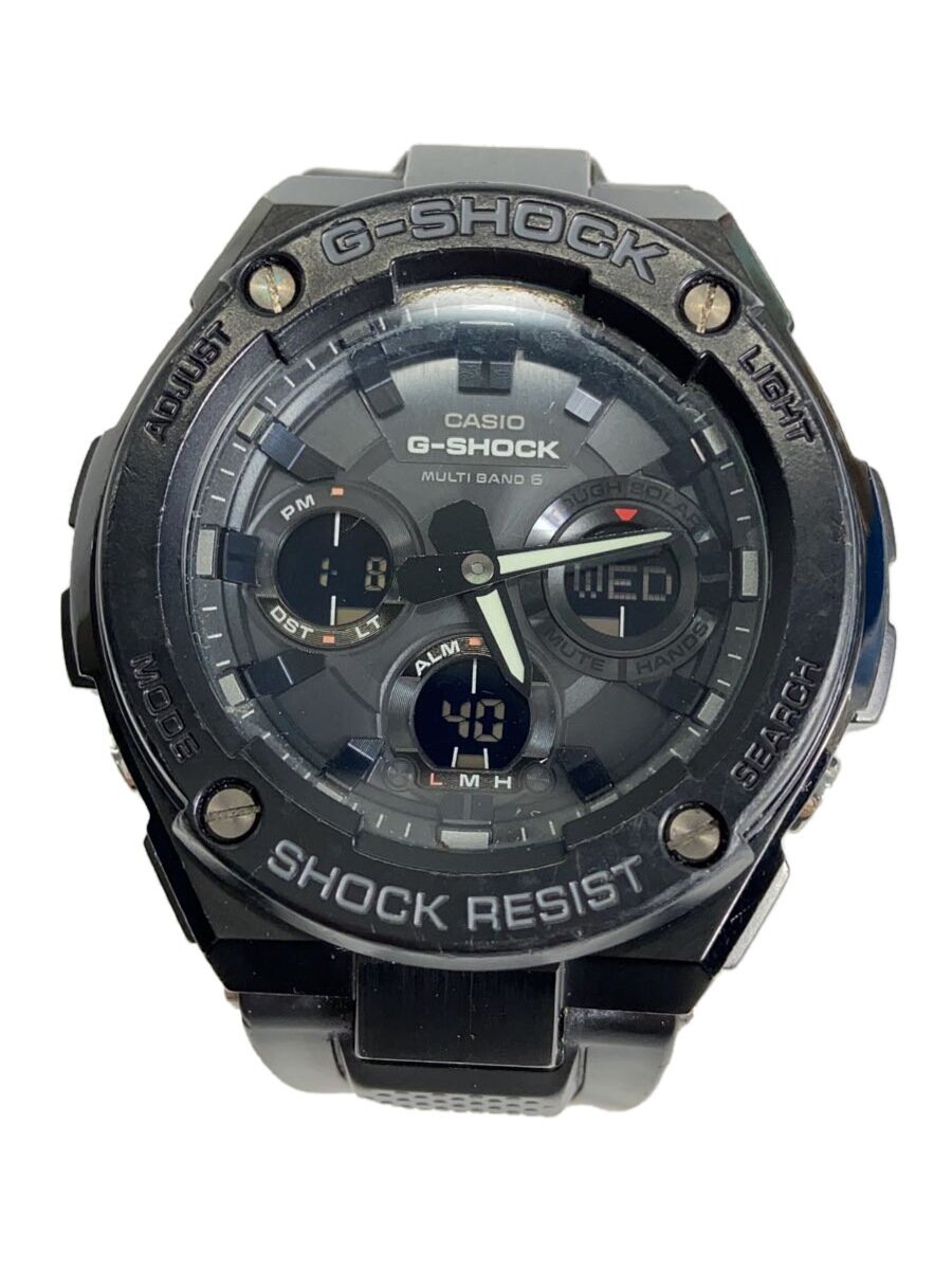 【中古】CASIO◆ソーラーウオッチ・G-SHOCK/デジアナ/黒いこと【服飾雑貨他】