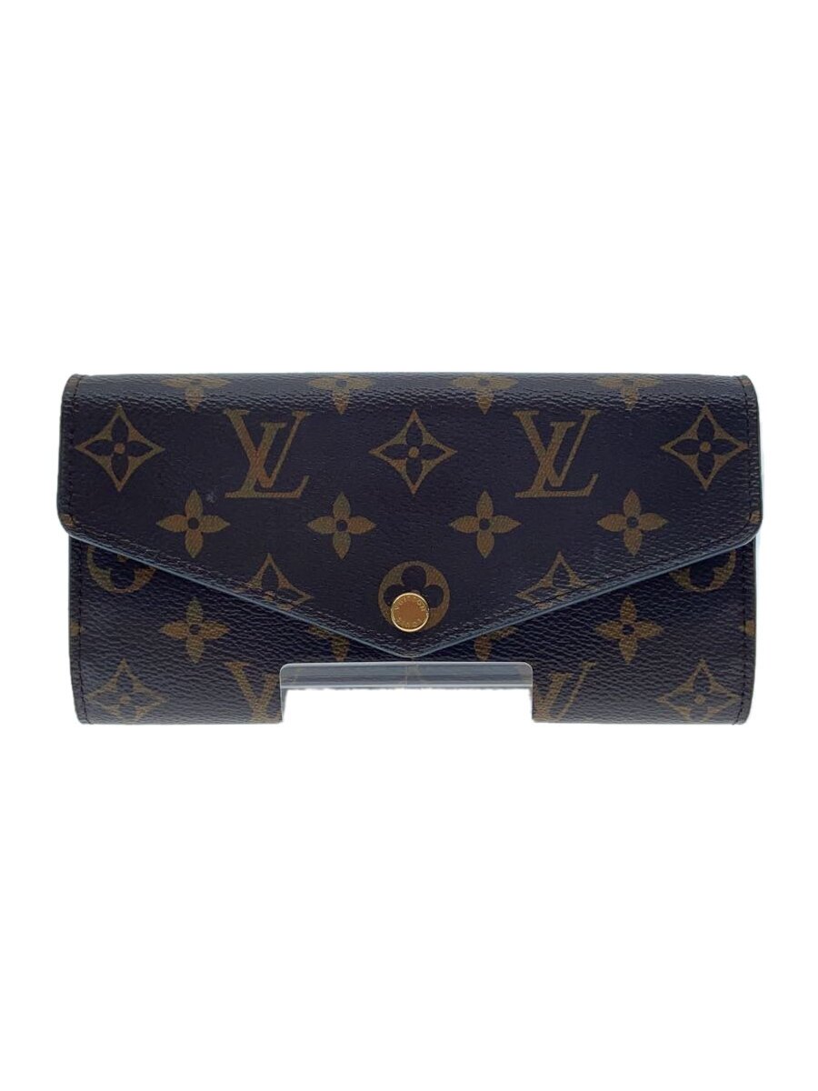 【中古】LOUIS VUITTON◆2)ポルト・フォイユ・サラ_モノグラム・キャンバス_BRW_ブラウン/PVC/BRW/レディース【服飾雑貨他】