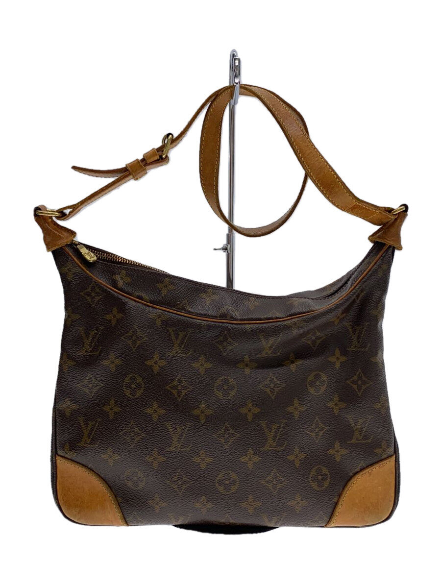 【中古】LOUIS VUITTON◆ブローニュ30_モノグラム・帆布_BRW/PVC/赤銅色/M51265/当て嵌める感有【御徒面子】