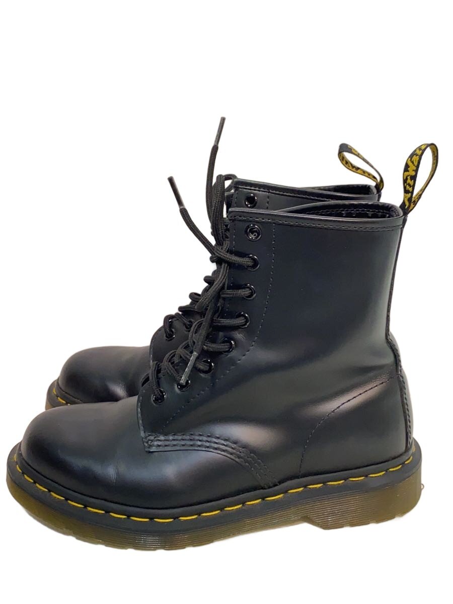 【中古】Dr.Martens◆8広座敷/レースアップブーツ/38/BLK/なめし革/11822【シューズ】