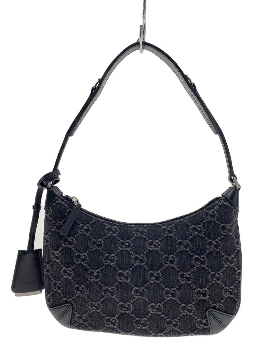 【中古】GUCCI◆ホースビットスモールショルダーバッグ/帆布/黒いこと/総柄/774719【御徒面子】