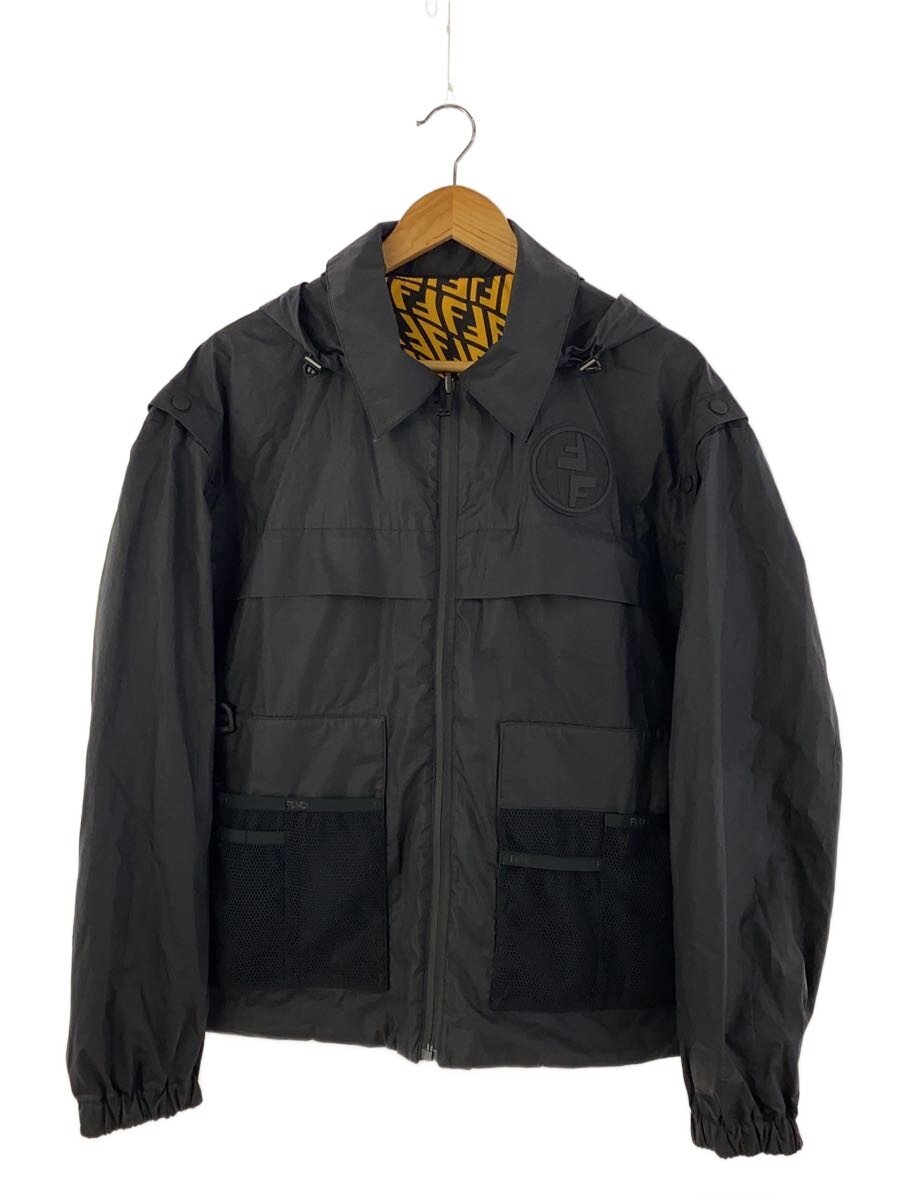 【中古】FENDI◆ナイロン上衣/48/綿織物/BLK/無地/FPUVC9820.20048【メンズウェア】