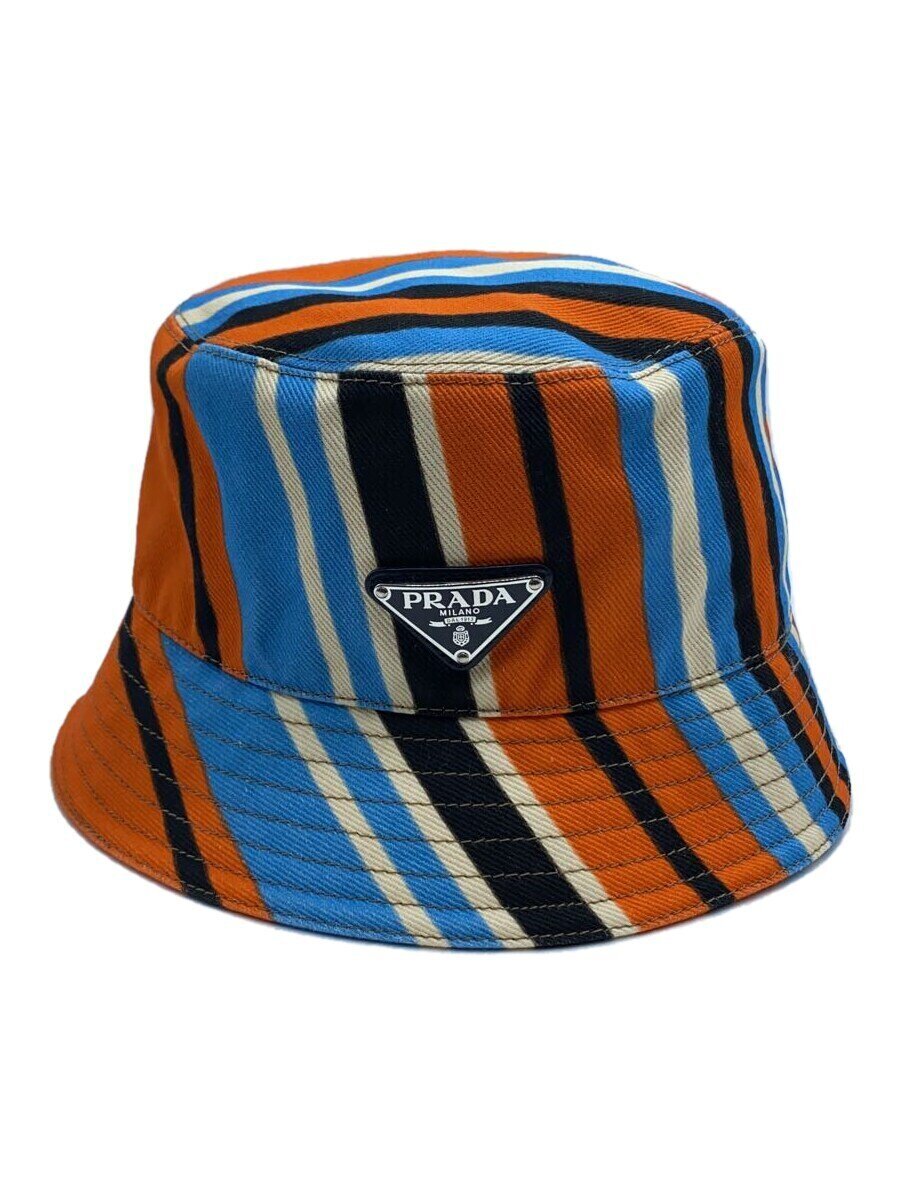 【中古】PRADA◆井戸釣瓶かぶり笠/L/綿織物/マルチ色合い/メンズ/2HC137【服飾雑貨他】