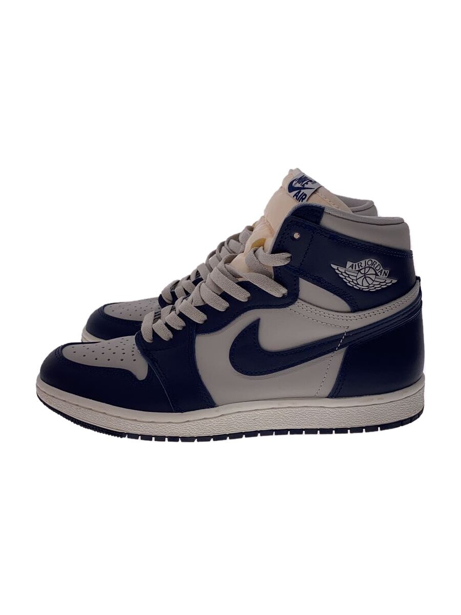 【中古】NIKE◆AIR JORDAN 1 HIGH 85_エア湖 ジョーダン 1 ご機嫌 85/26.5糎/NVY【シューズ】