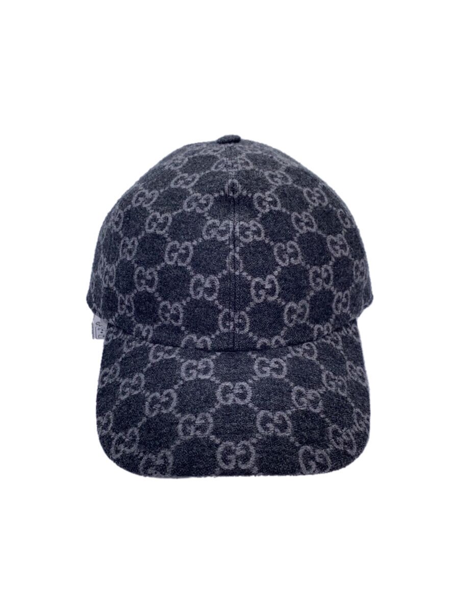 【中古】GUCCI◆綿ネル野球旗がしら/FREE/GRY/総柄/メンズ/792827【服飾雑貨他】