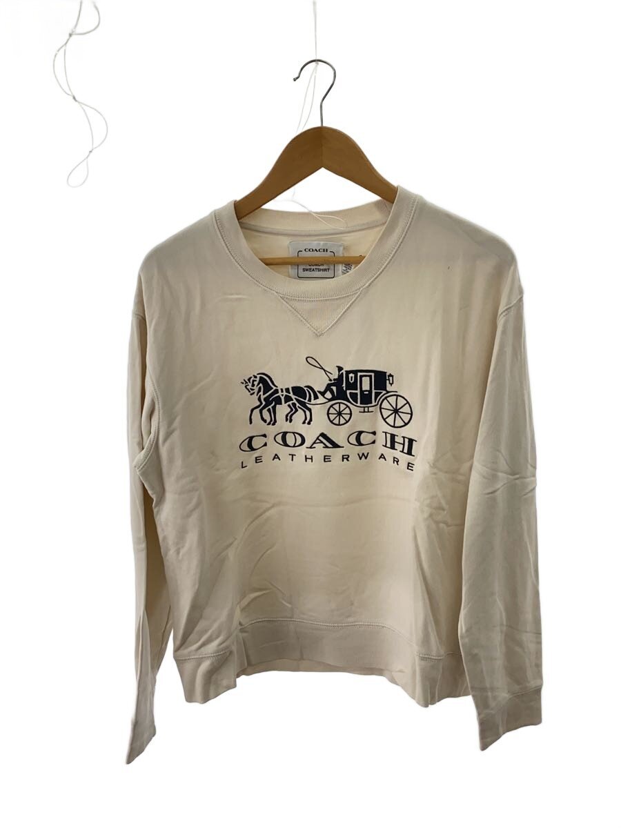 【中古】COACH◆スウェット/S/コットン/CRM/無地/C9116【レディースウェア】|2nd STREET 店