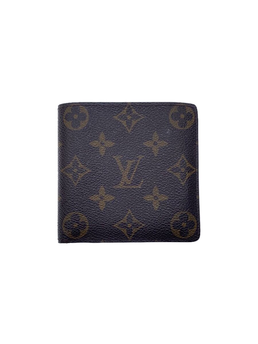【中古】LOUIS VUITTON◆ポルト・フォイユ・マルコ_モノグラム・キャンバス_ブラウン/総柄/メンズ【服飾雑貨他】