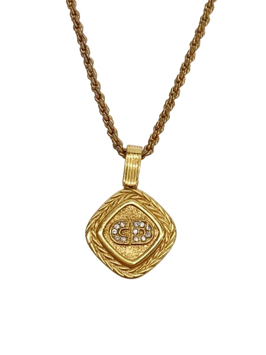 【中古】Christian Dior◆CD/伝達ルート石ころ/首飾り/GLD/とっ始め有/レディース【服飾雑貨他】
