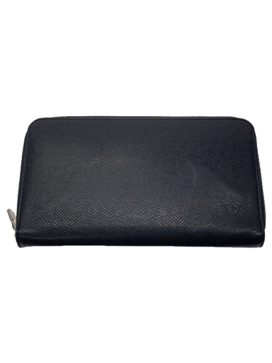 【中古】LOUIS VUITTON◆ジッピー・オーガナイザー/長財布/レザー/BLK/無地/メンズ/M30056//【服飾雑貨他】
