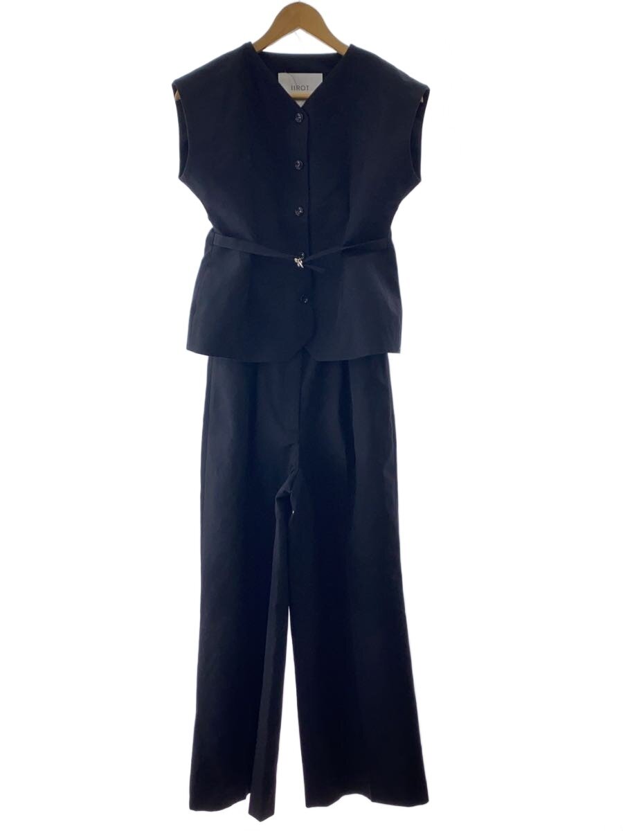 【中古】IIROT◆セットアップ/38/羊毛/BLK/無地/023-023-WD19【レディース御召しもの】