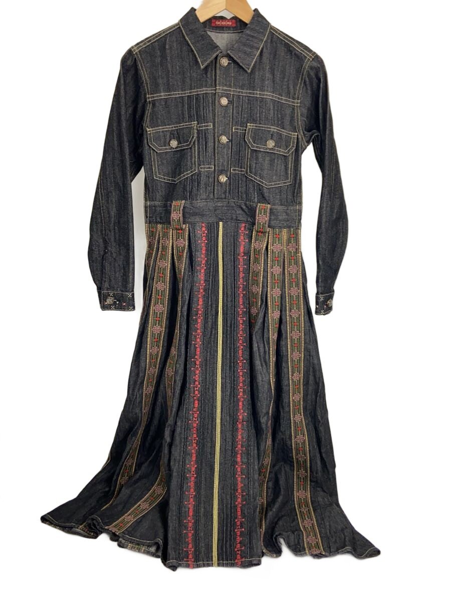 【中古】ハザマ/長袖衣裳/M/綿織物/ジーンズ衣裳/三尺帯欠【レディース御召しもの】