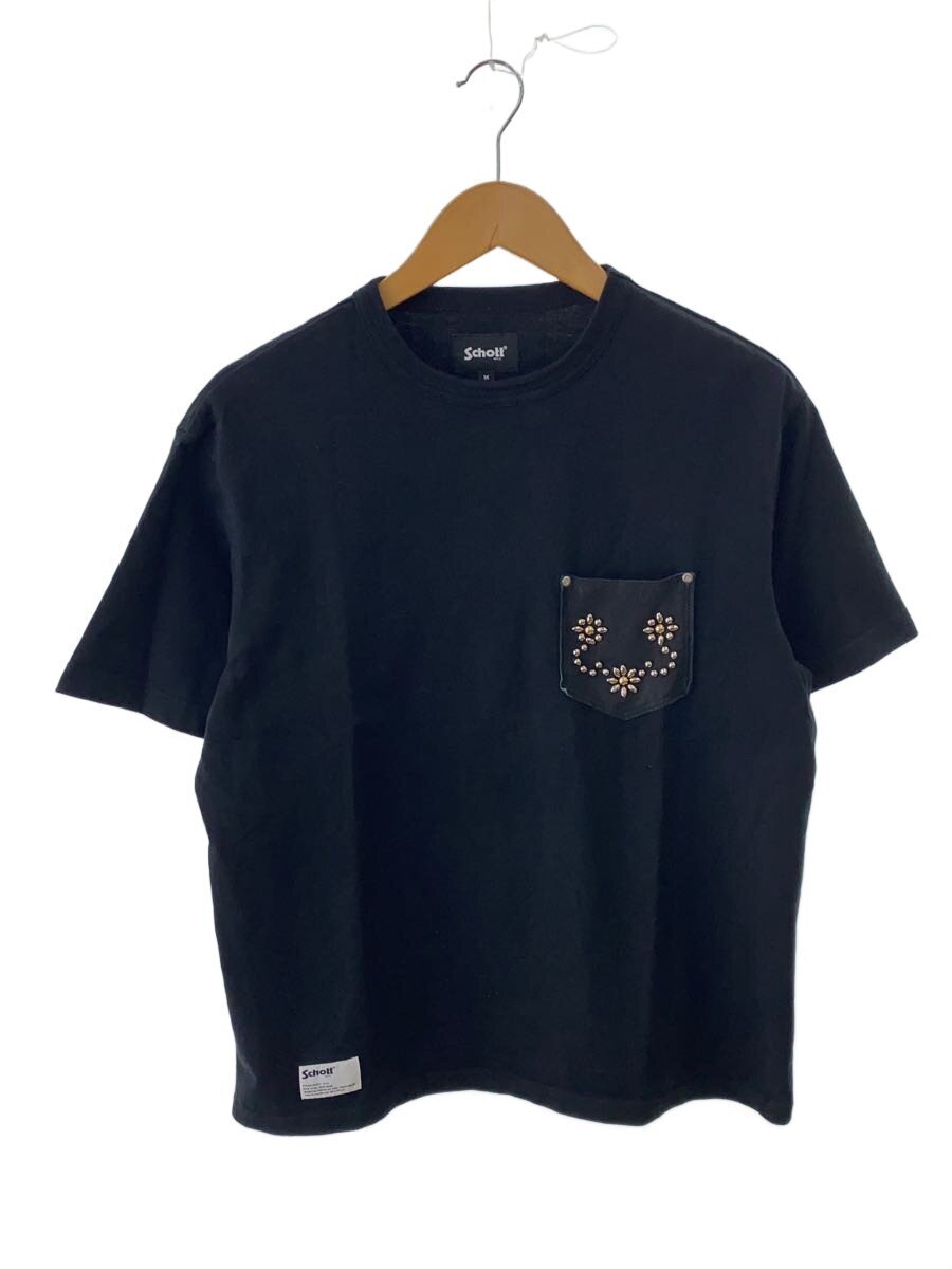 【中古】Schott◆DEER STUDS T-SHIRT FLOWER/プルオーバー/M/綿織物/BLK/782-5134010【メンズウェア】