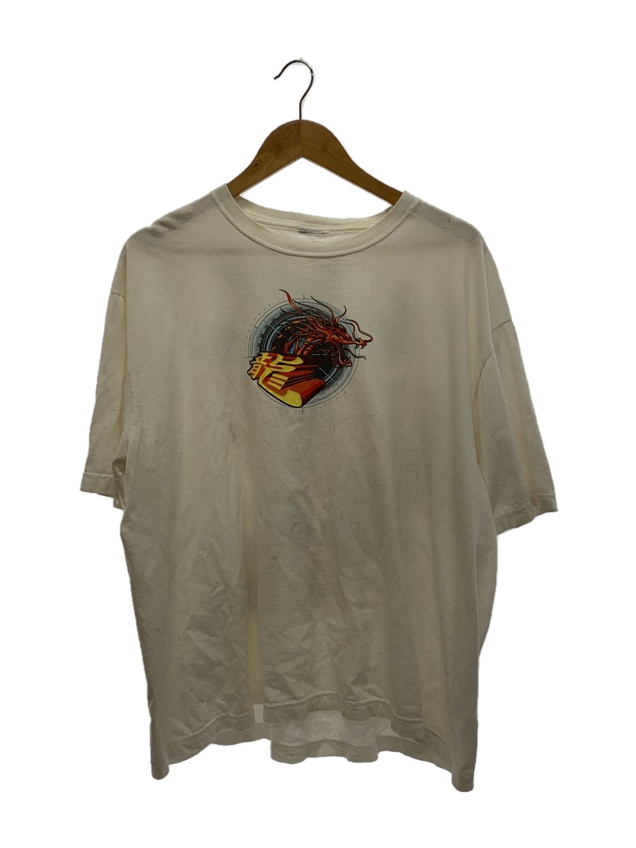 【中古】00s/火竜/未来時制士兵/両面刷り上げる/ボックス席影ぼうし/プルオーバー/--/綿織物/WHT//【メンズウェア】