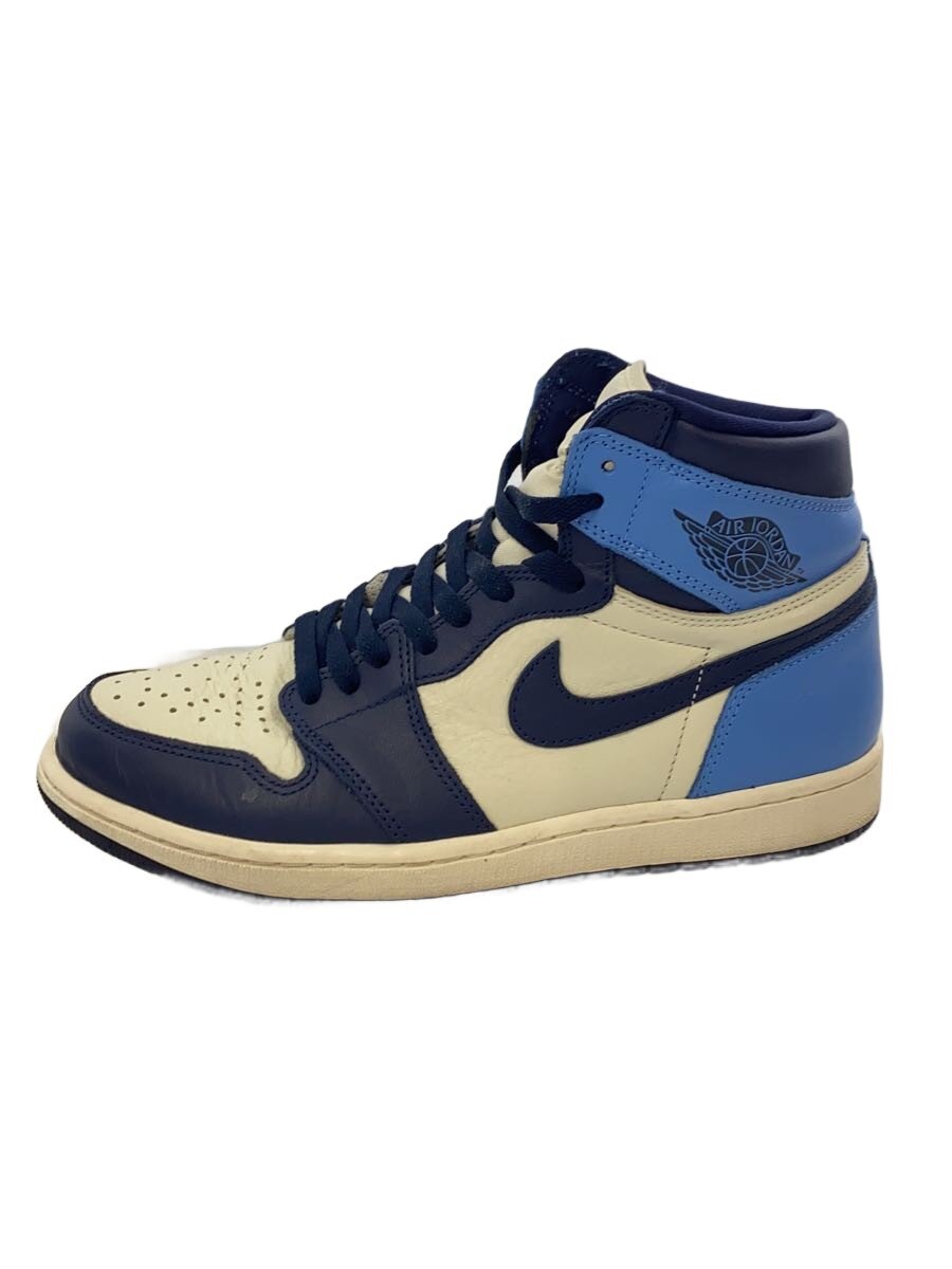 【中古】NIKE◆AIR JORDAN 1 RETRO HIGH OG OBSIDIAN/US10/BLU/555088-140【シューズ】