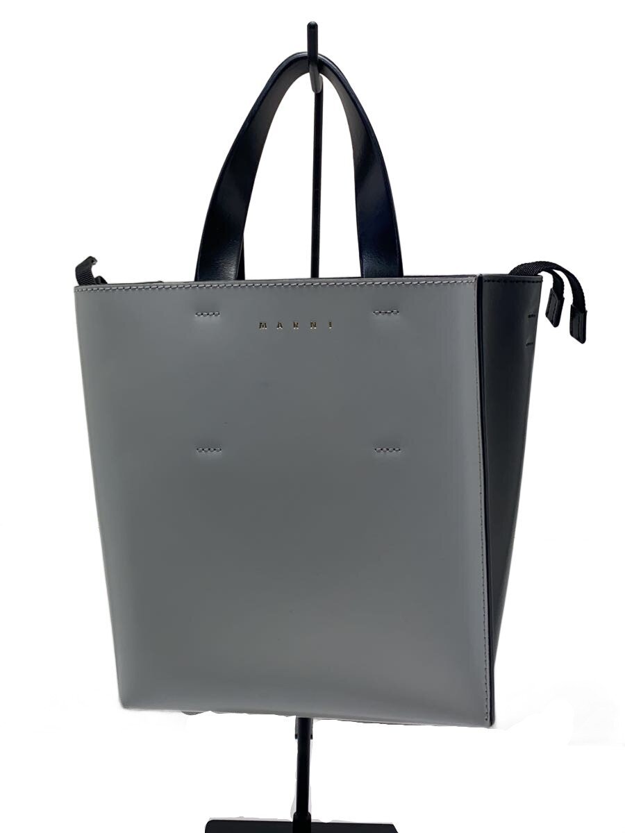 【中古】MARNI◆ショルダーバッグ/なめし革/GRY/SHMP0039Y0【御徒面子】