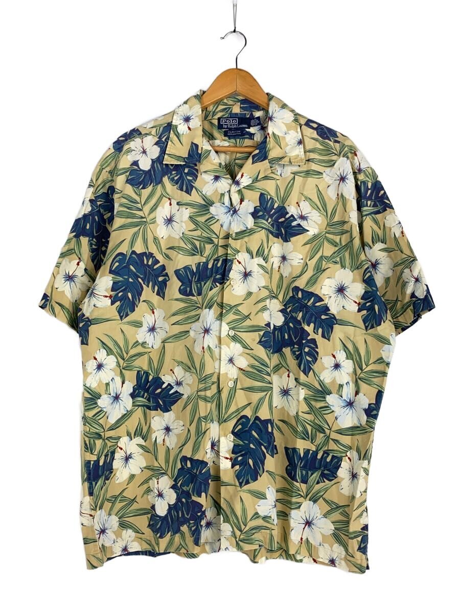 【中古】POLO RALPH LAUREN◆アロハシャツ/L/綿織物/マルチ色合い//【メンズウェア】