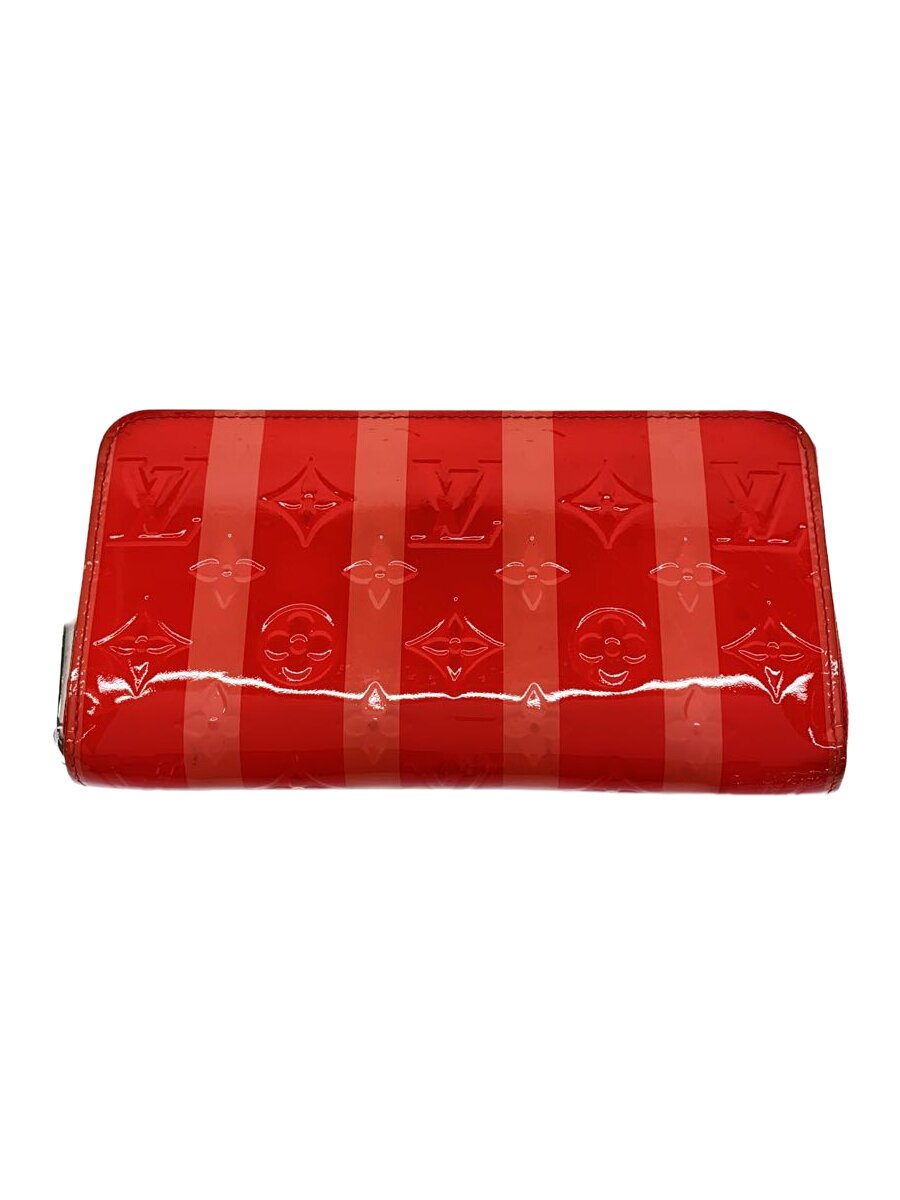 【中古】LOUIS VUITTON◆ジッピー・ウォレット/モノグラム・ヴェルニ_RED/エナメル/RED/総柄/レディース//【服飾雑貨他】