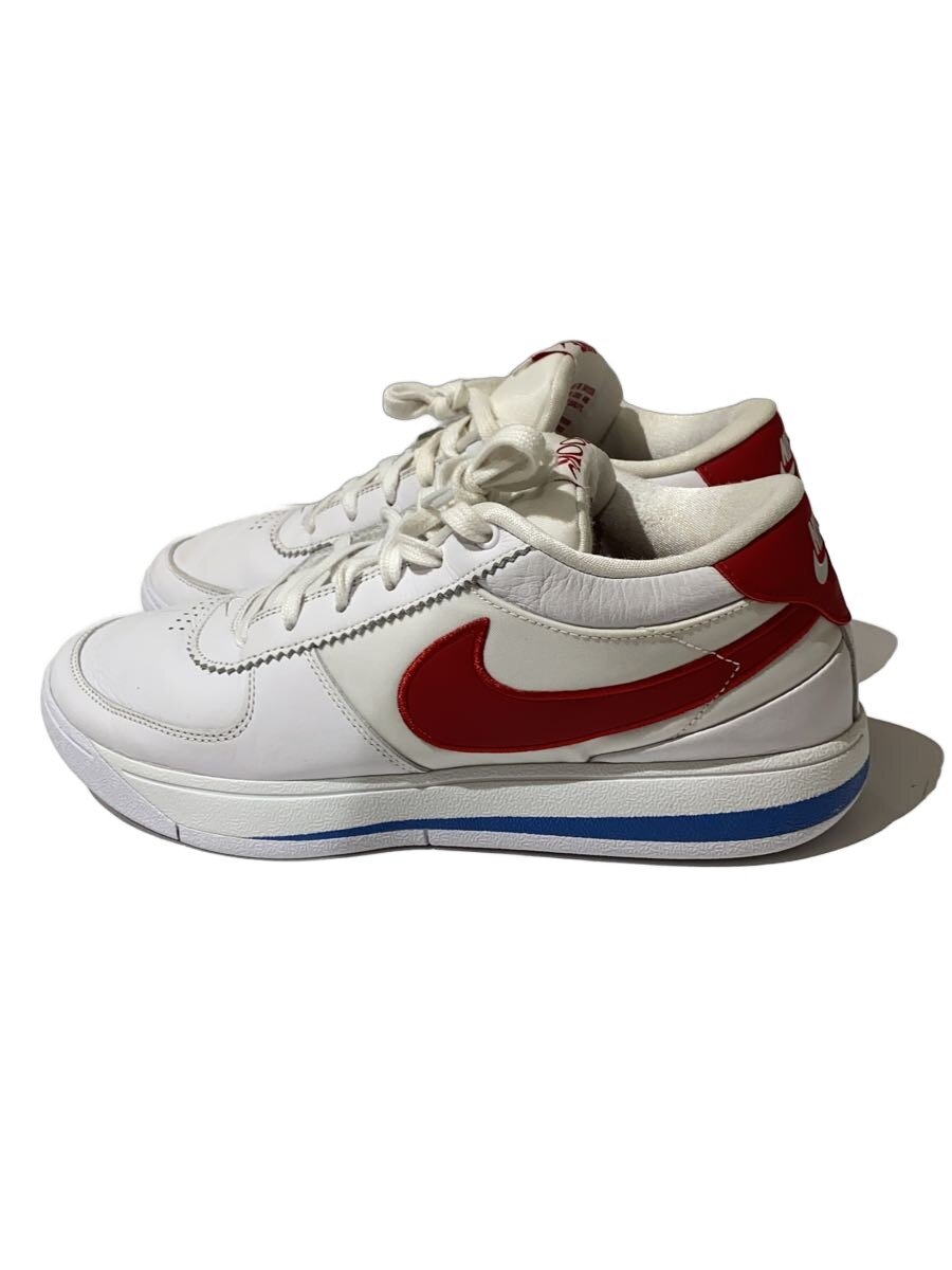【中古】NIKE◆BOOK 1 EP_読みもの 1 EP/30珊/WHT/シュースピード競技汚れた状態有/左足のベロタグ裂け目有【シューズ】