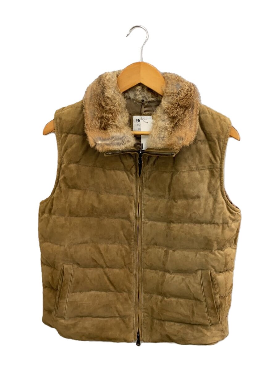 【中古】EMMETI◆ダウンベスト/44/羊革/BRW/無地【メンズウェア】|2nd STREET 店