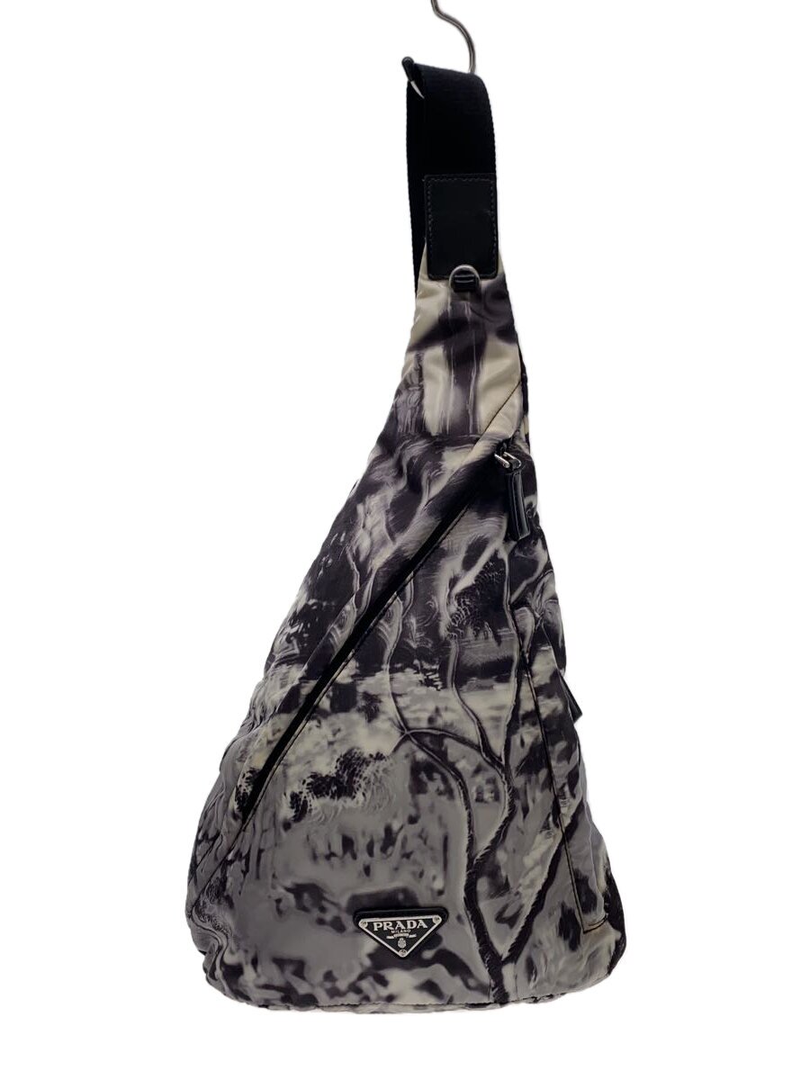 【中古】PRADA◆PRADA OUTDOOR/21SS/BackPack/Re-NYLON/ショルダーバッグ/ナイロン/GRY【御徒面子】