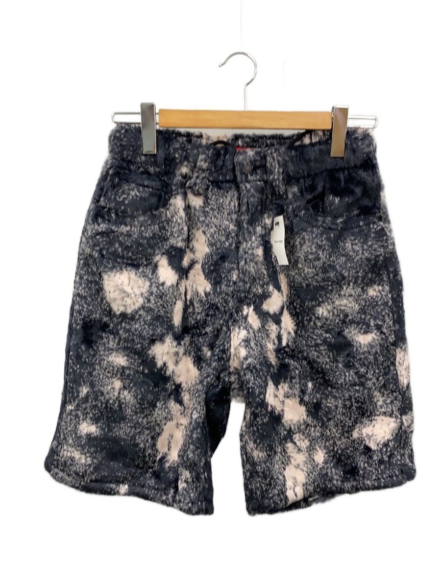 【中古】Supreme◆24SS/FAUX FUR SHORT/遊撃手ズボン下/30/ポリエステル/BLK/総柄【メンズウェア】