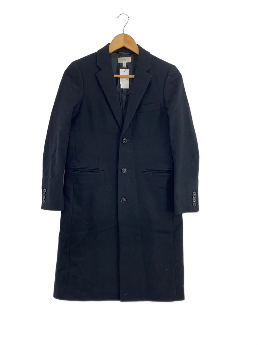 【中古】HYKE◆厚地の外套/1/羊毛/BLK/無地【レディース御召しもの】