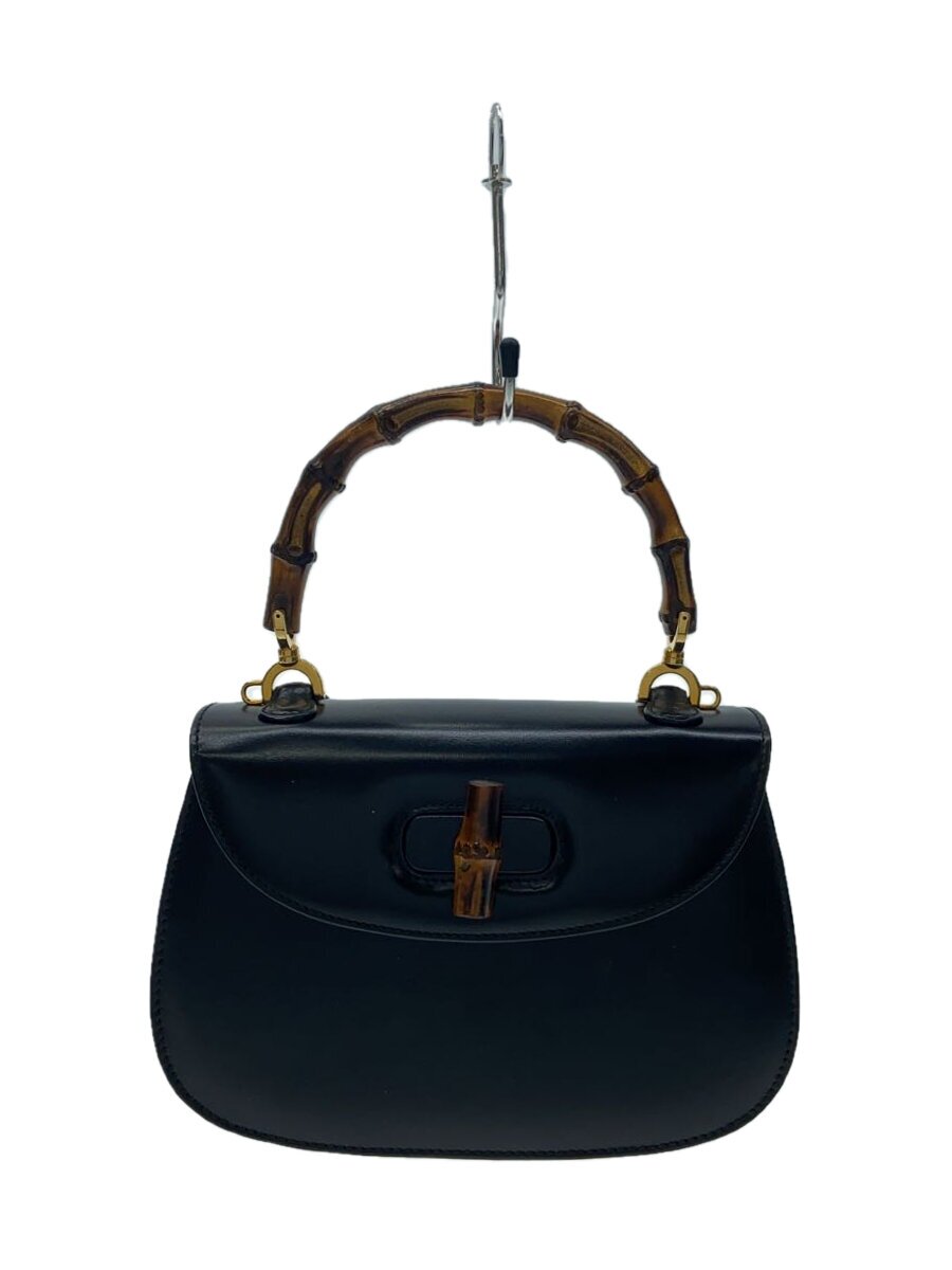 【中古】GUCCI◆ショルダーバッグ/なめし革/BLK/無地/00020460188///【御徒面子】