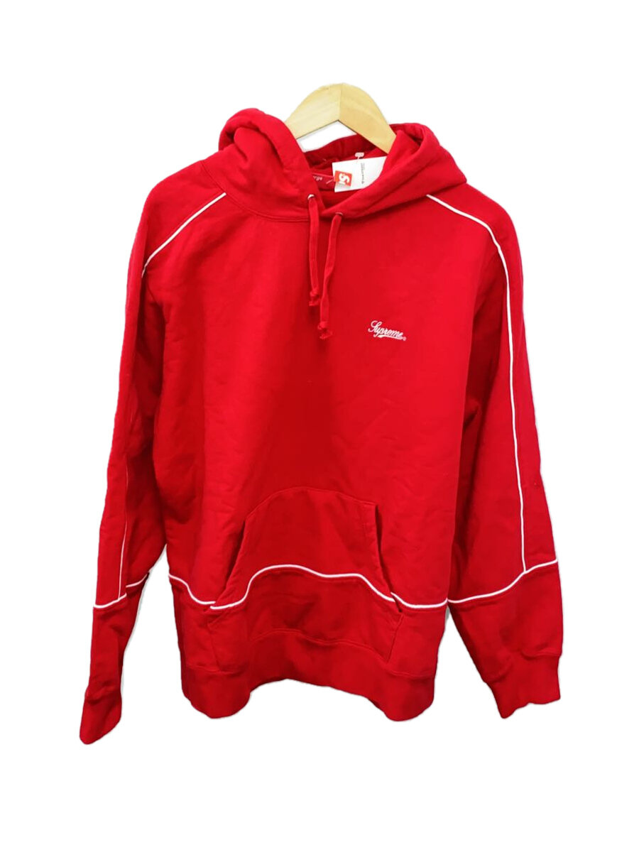 【中古】Supreme◆piping hooded sweatshirt/パーカー/L/コットン/RED//【メンズウェア】|2nd STREET 店