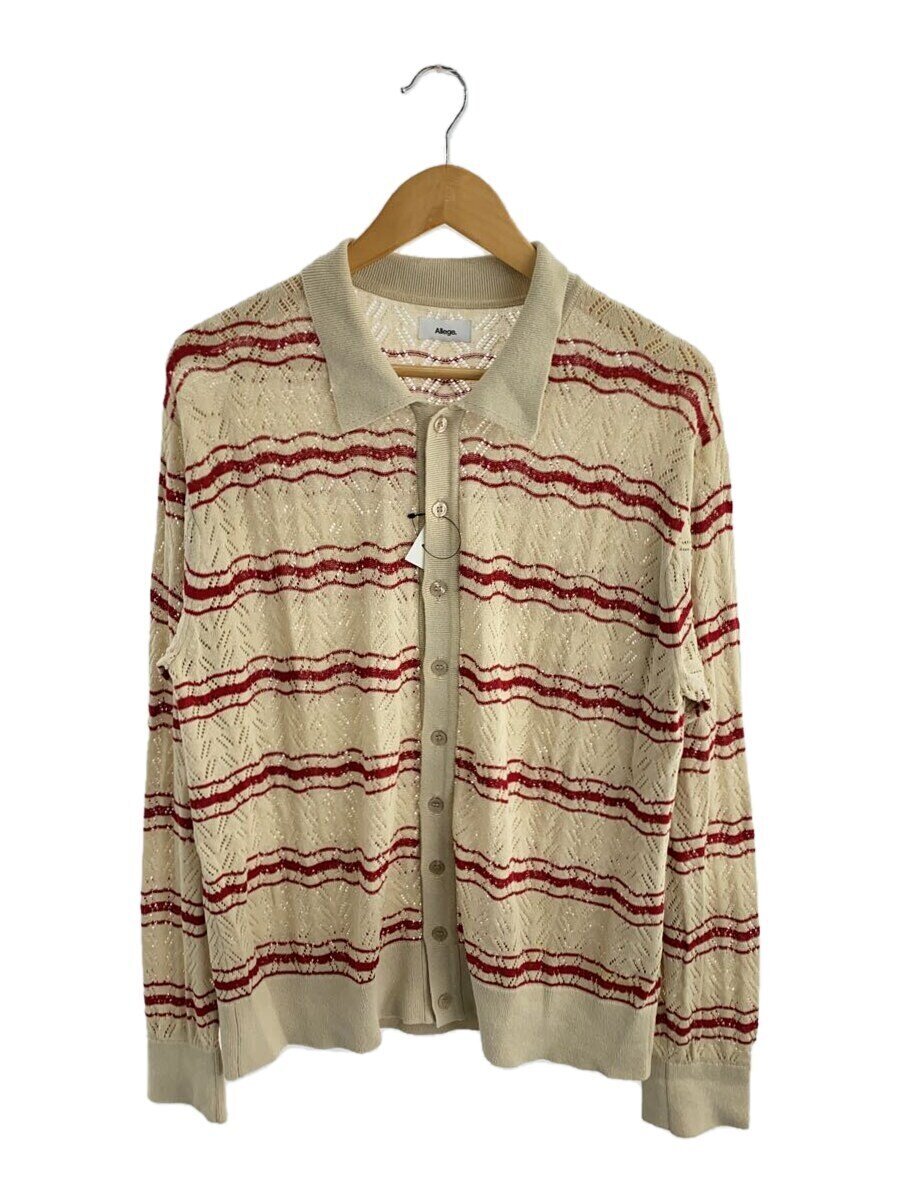 【中古】ALLEGE◆カーディガン(薄手)/3/コットン/BEG/ボーダー/AL23S-KN01//【メンズウェア】｜2ｎｄ STREET 店