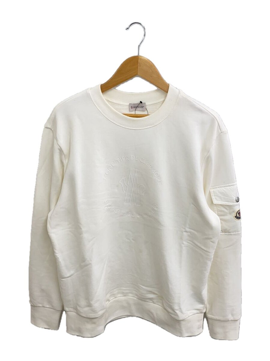 【中古】MONCLER◆スウェット/L/コットン/WHT/j20918g00035【メンズウェア】|2nd STREET 店