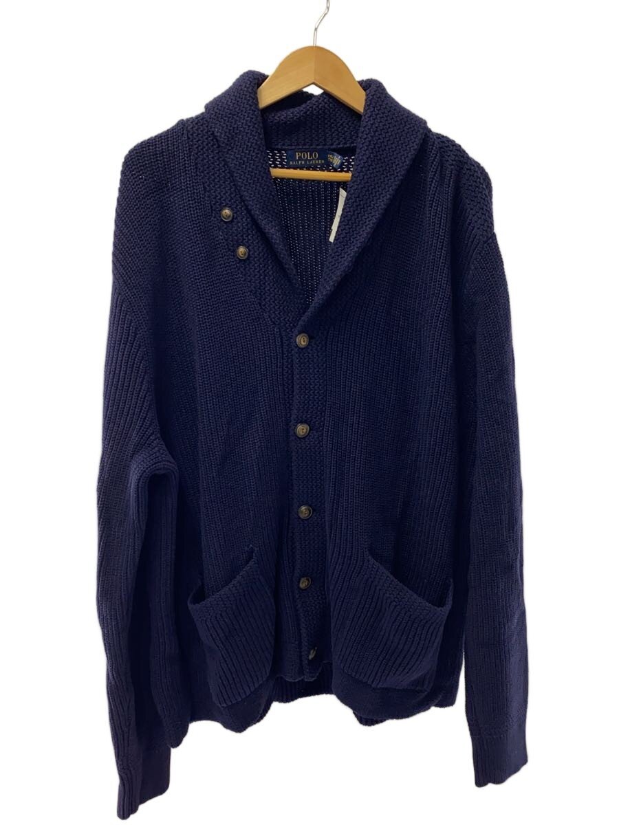 【中古】POLO RALPH LAUREN◆ジレー(朦々たる)/XXL/綿織物/NVY/無地/肩かけ色合い/綿織物ジレー//【メンズウェア】