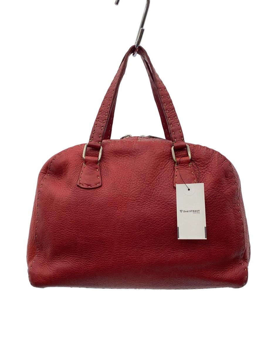 【中古】FENDI◆ボストンバッグ/ハンドバッグ/レザー/RED/SELLERIA【バッグ】｜2ｎｄ STREET 店 20,838円