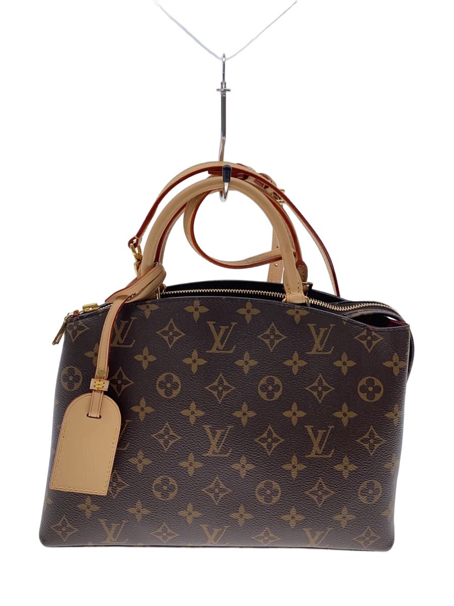 【中古】LOUIS VUITTON◆プティ・パレPM_モノグラム・帆布/PVC/BRW/総柄/? NULL ?【御徒面子】
