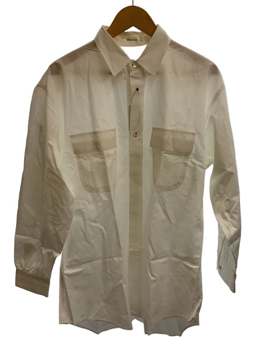 【中古】Y’s for men◆90s/白曳き船/オーバーサイズシャツ/長袖プルオーバー/--/綿織物/WHT/ME-E04-002【メンズウェア】