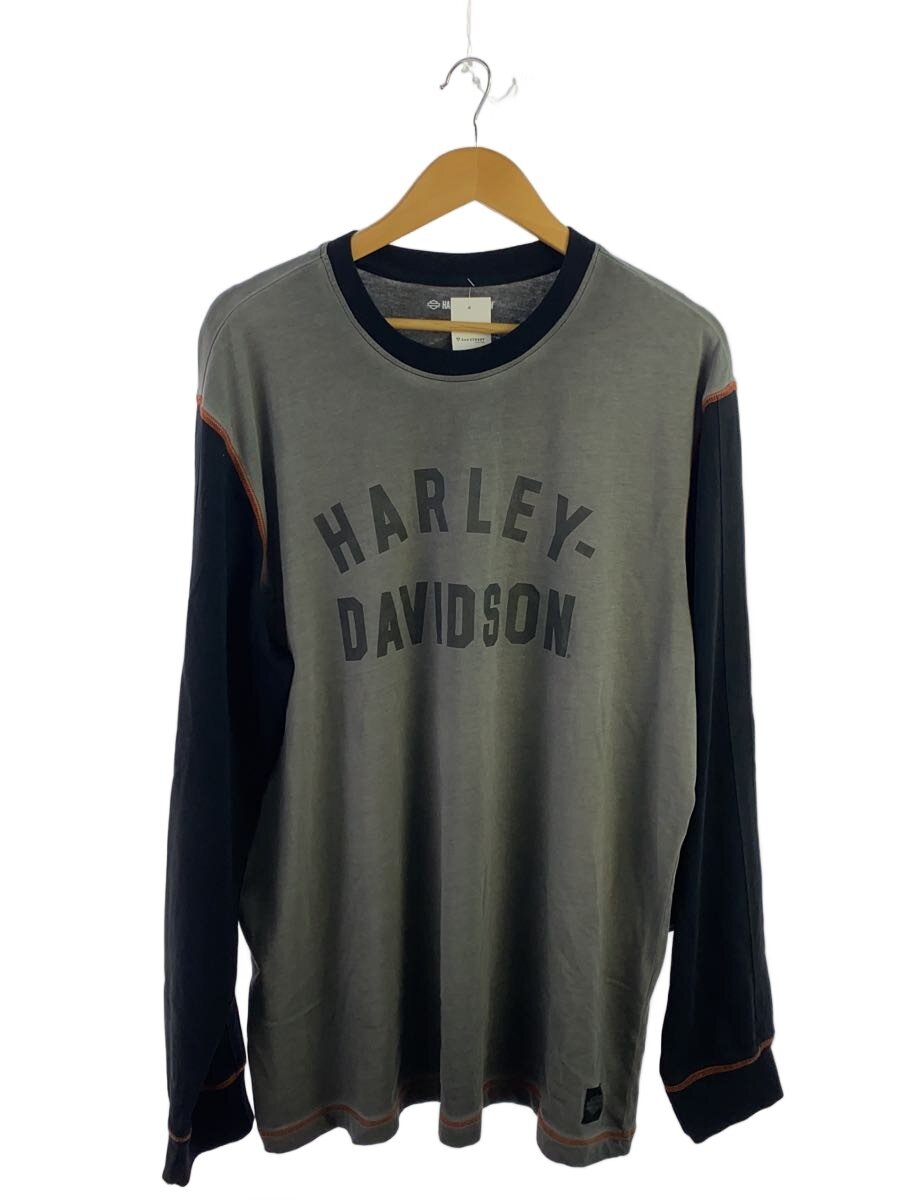 【中古】HARLEY DAVIDSON◆長袖ティーシャツ/XL/綿織物/GRY/145-250718-ｍｈ【メンズウェア】