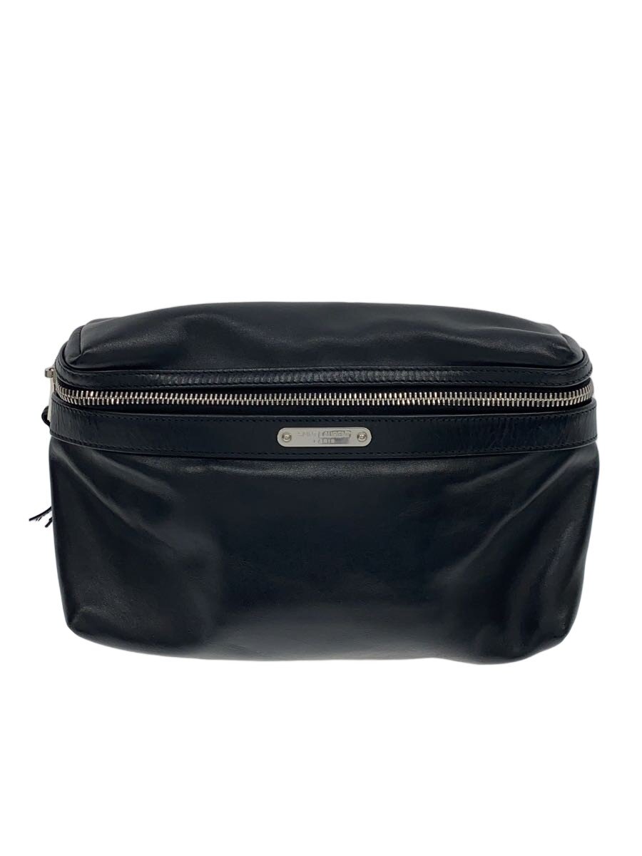 【中古】SAINT LAURENT◆酉の方角御徒面子/なめし革/BLK/無地/PLB505973【御徒面子】