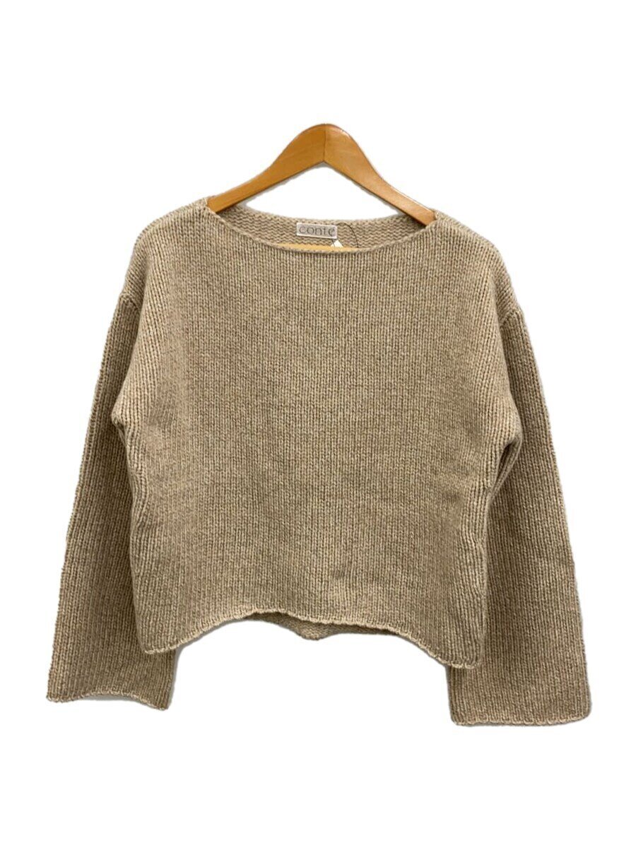 【中古】conte/編み物・スウェーター(朦々たる)/ベージ/羊毛/BRW/無地/8513-199-0011/赤銅色//【レディースお召しもの】