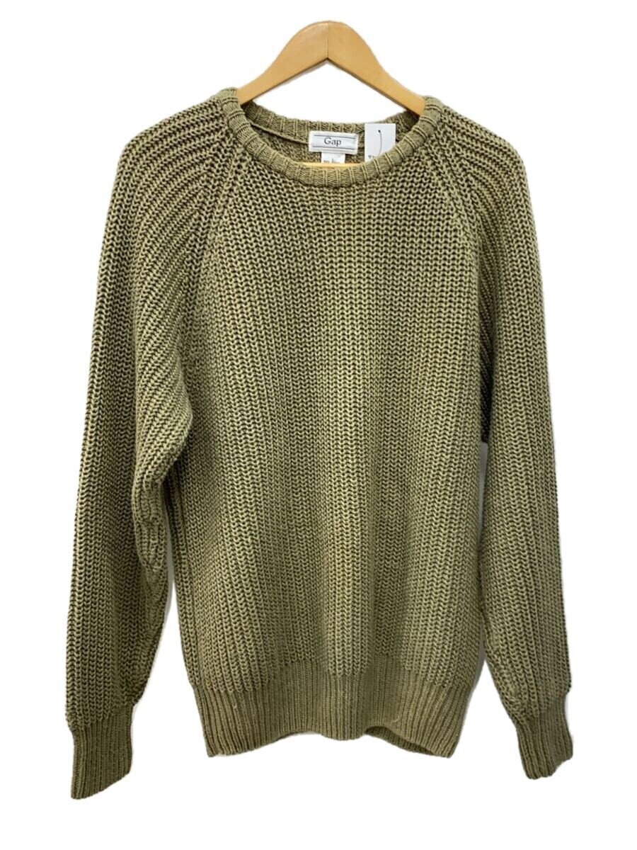 【中古】GAP◆ニット・セーター(厚手)/L/コットン/カーキ/無地/OLD GAP/90s/55RAMIE/45COTTON【メンズウェア】｜2ｎｄ STREET 店