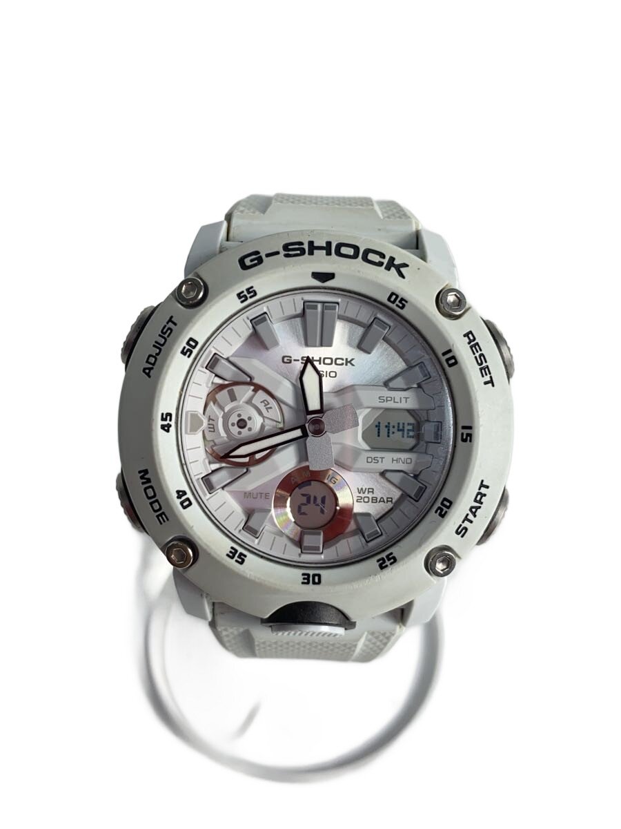 【中古】CASIO◆G-SHOCK/石英ウオッチ/デジアナ/天然ゴム/SLV/GRY/GA-2000【服飾雑貨他】