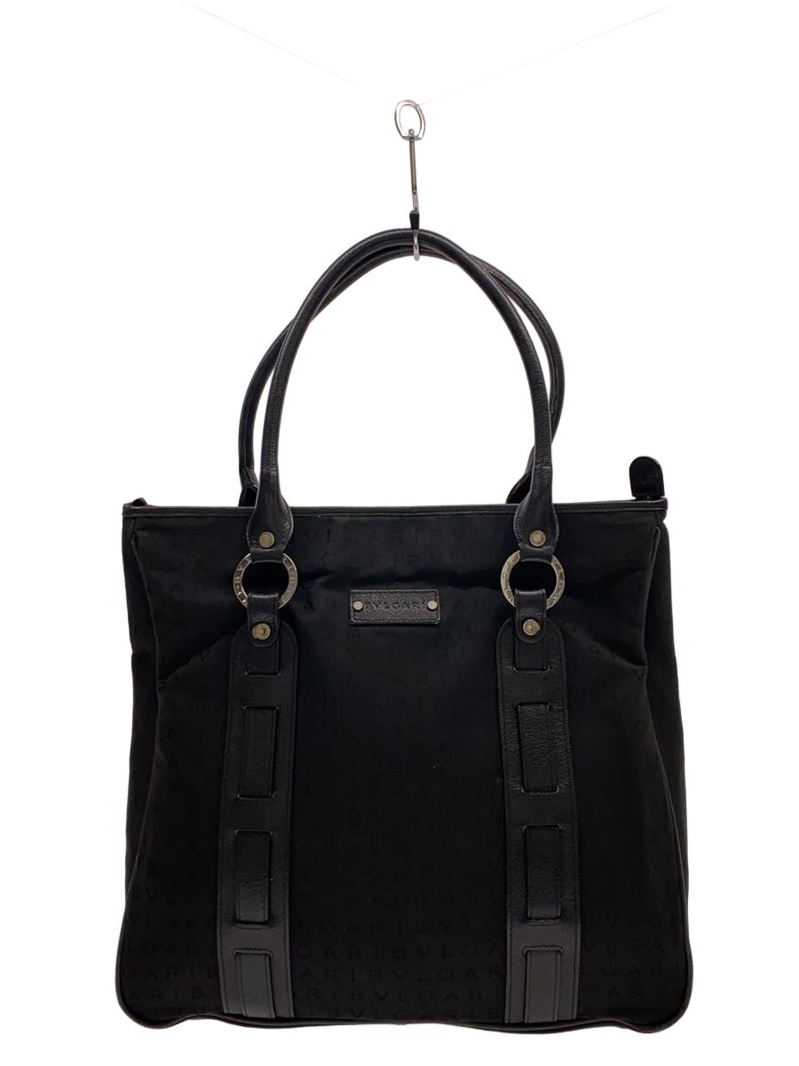 【中古】BVLGARI◆トートバッグ/--/BLK/総柄【御徒面子】
