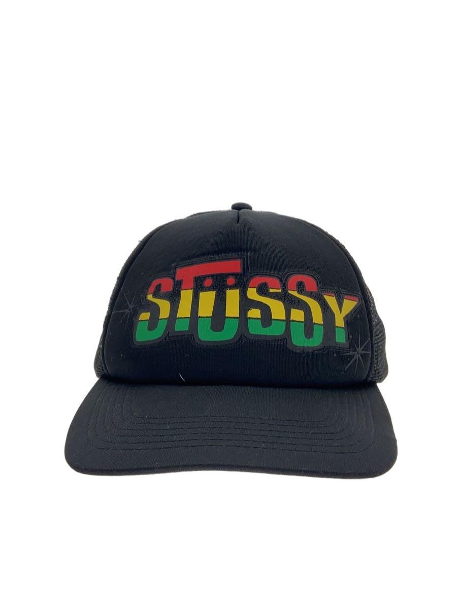 【中古】STUSSY◆メッシュ旗がしら/--/ポリエステル/BLK/メンズ//【服飾雑貨他】