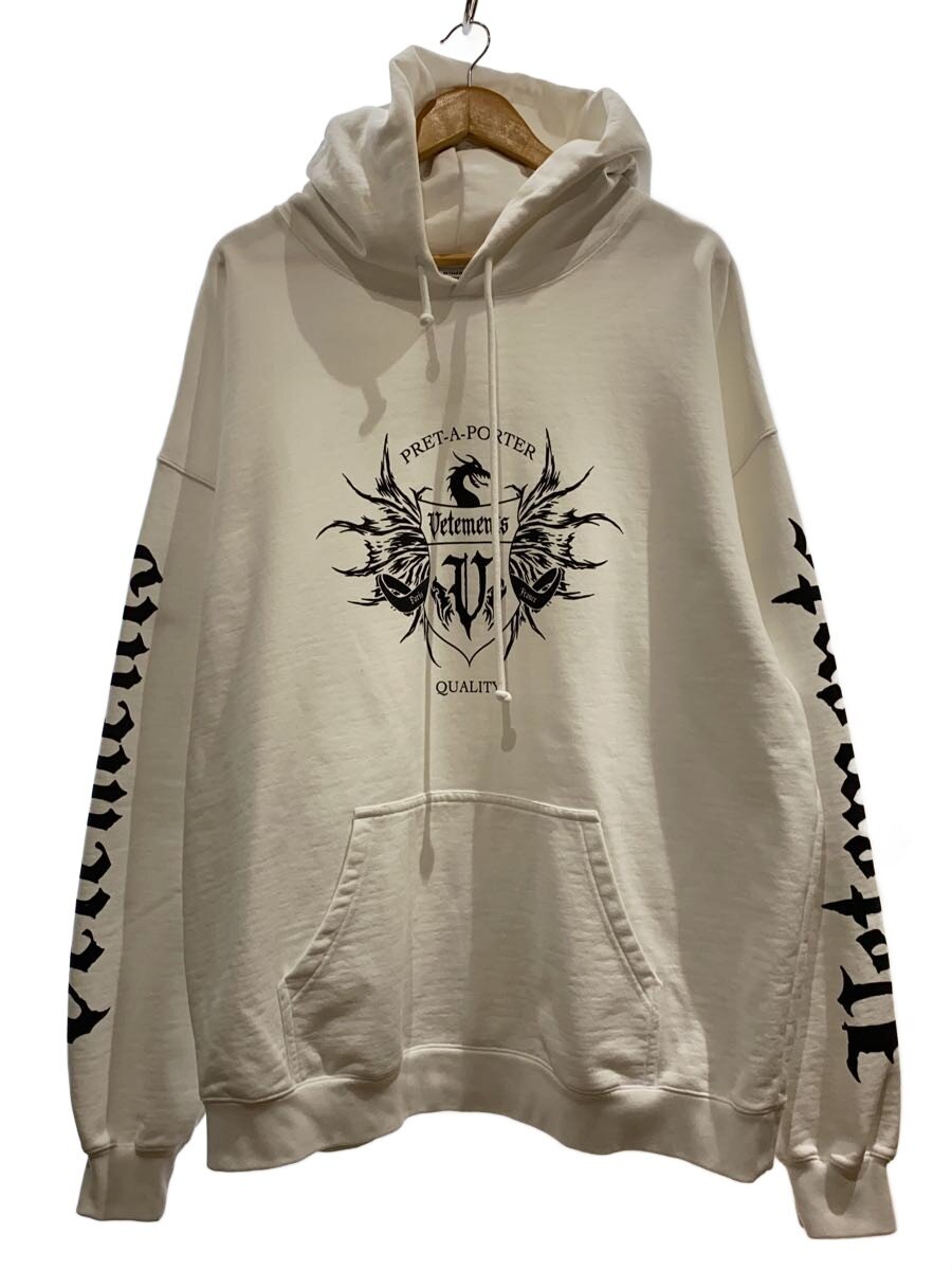 【中古】VETEMENTS◆パーカー/M/綿織物/WHT/UA52TR900W【メンズウェア】