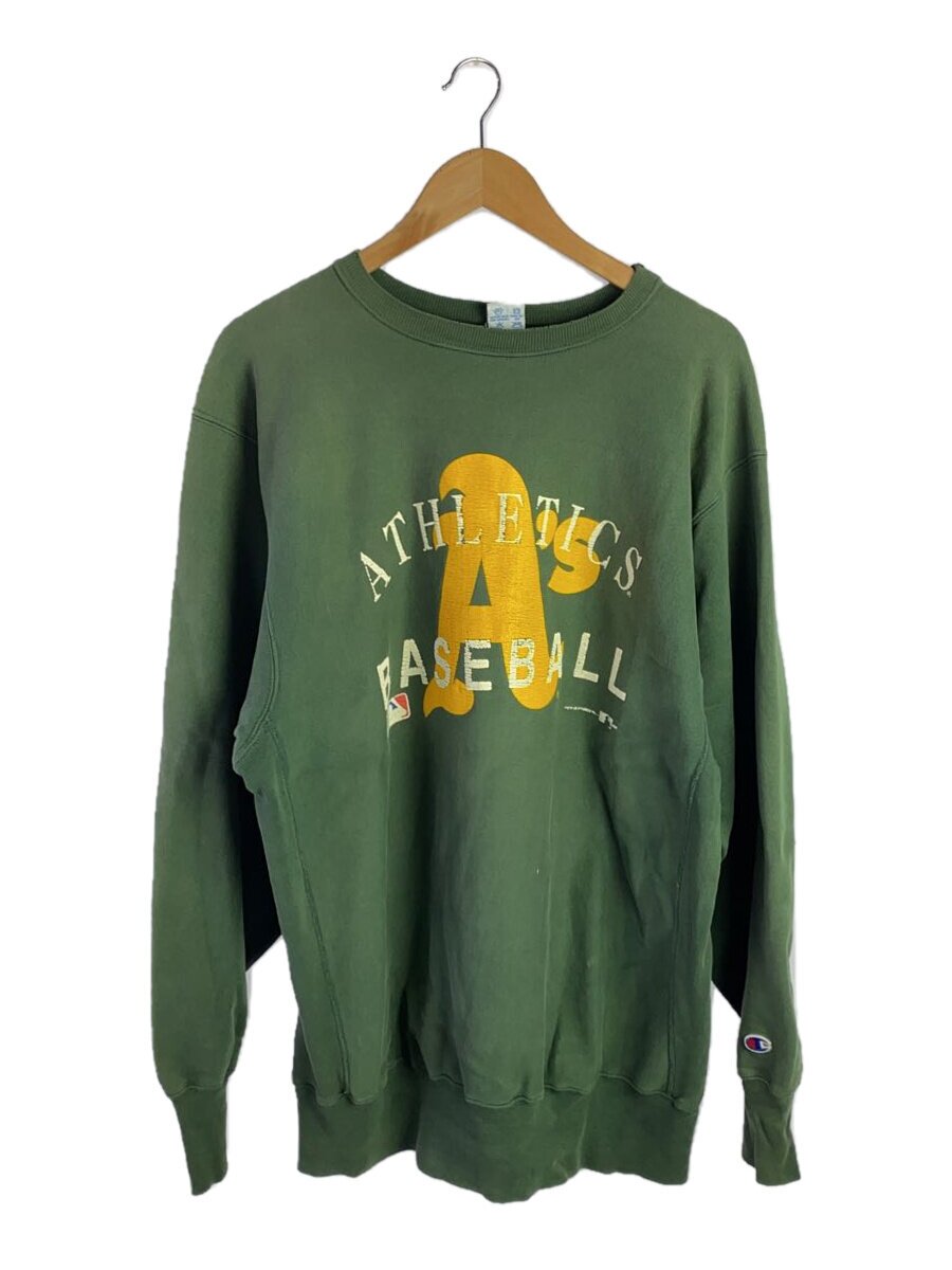 【中古】Champion◆流汗/XXL/綿織物/GRN/90s/刺しゅう引き船/ATHLETICS【メンズウェア】