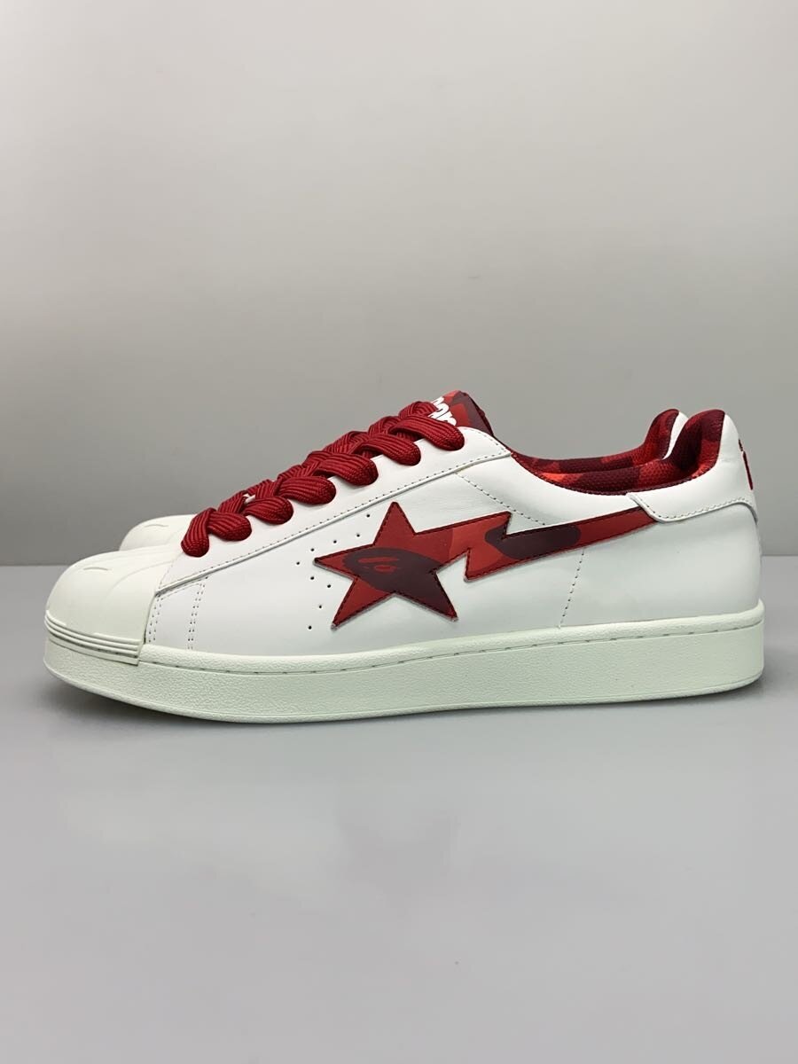【中古】A BATHING APE◆ローカットスニーカー/US9.5/WHT/牛皮/M191007【シューズ】
