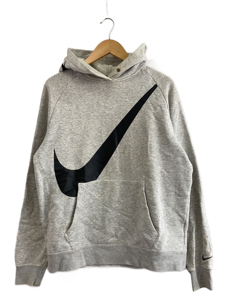 【中古】NIKE◆パーカー/XL/綿織物/GRY/刷り上げる【メンズウェア】