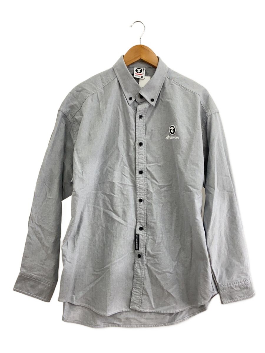 【中古】AAPE BY A BATHING APE◆長袖プルオーバー/M/綿織物/薄墨色/AAPSTM8512XXO//【メンズウェア】